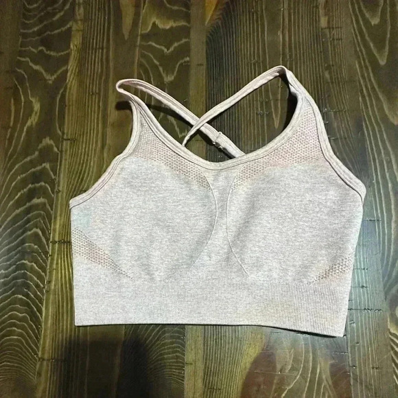 ABYL MOTION SEAMLESS SPORTS BRA SIZE SMALL (light orange) NWOT - Picture 2 of 4